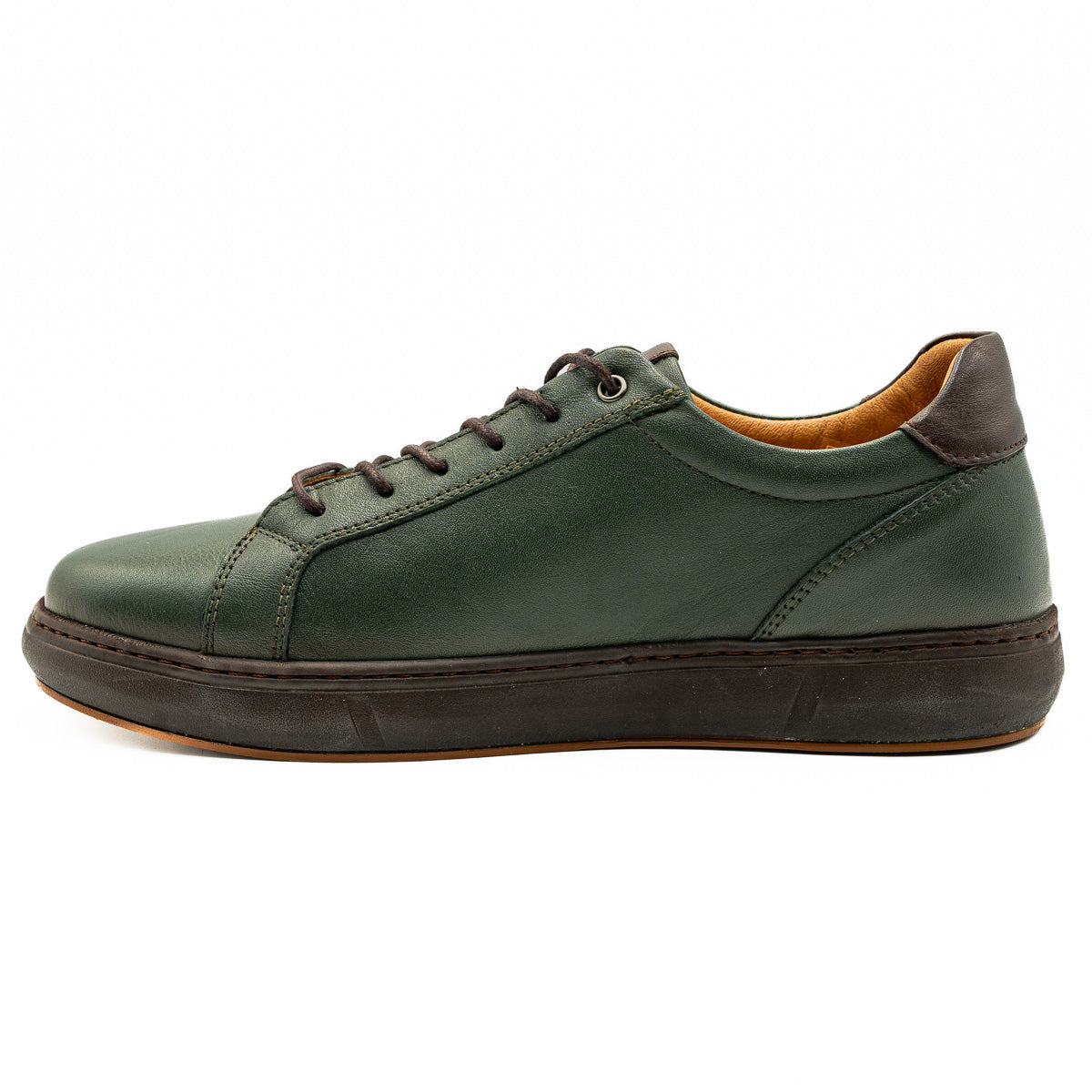Pantofi barbati casual Goretti din piela naturala verde - 065