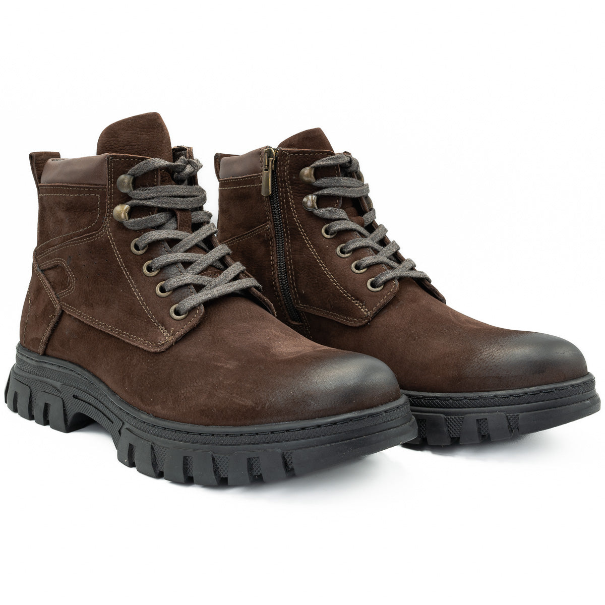 GHETE BARBATI GORETTI DIN PIELE NATURALA B 1143 maro 