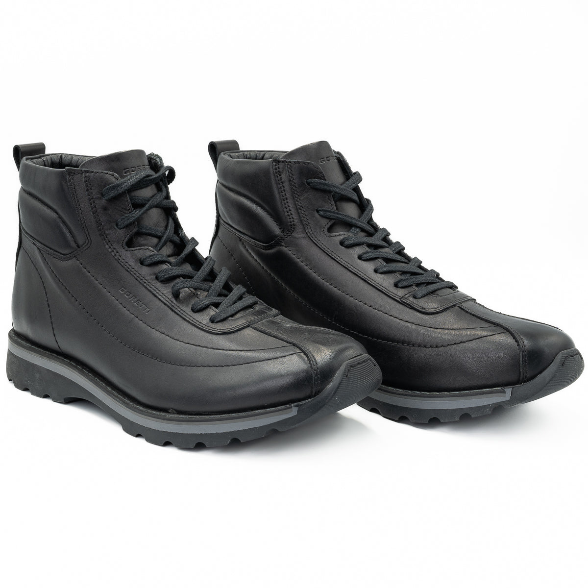 GHETE BARBATI GORETTI DIN PIELE NATURALA B 1153 negru 