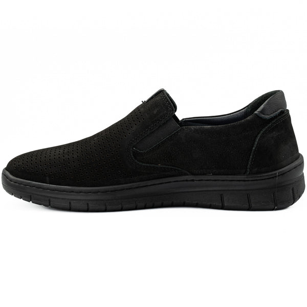 Pantofi barbati Goretti din piele naturala B 36-1655 negru nubuk