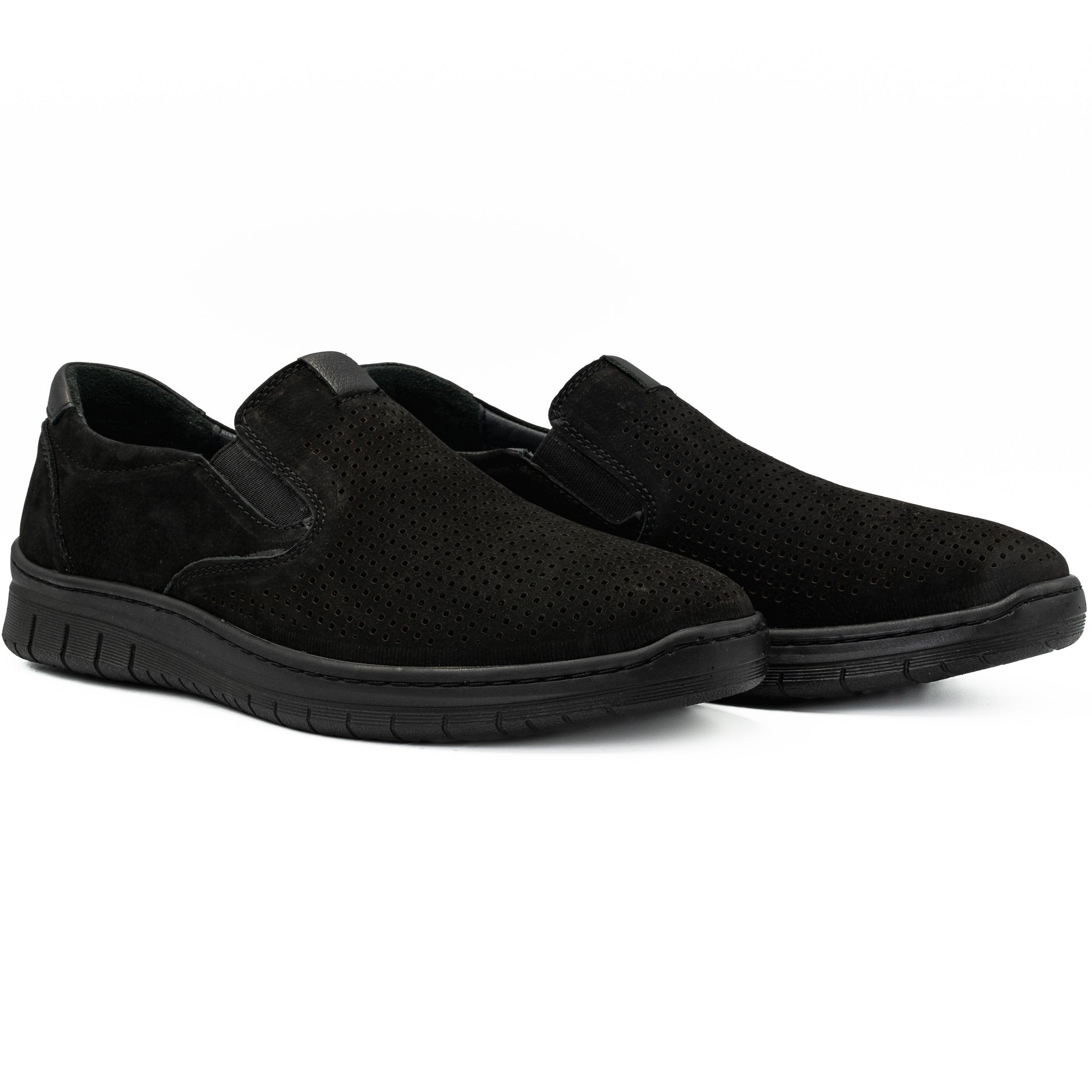 Pantofi barbati Goretti din piele naturala B 36-1655 negru nubuk