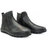 GHETE BARBATI GORETTI DIN PIELE NATURALA B 1902 negru 