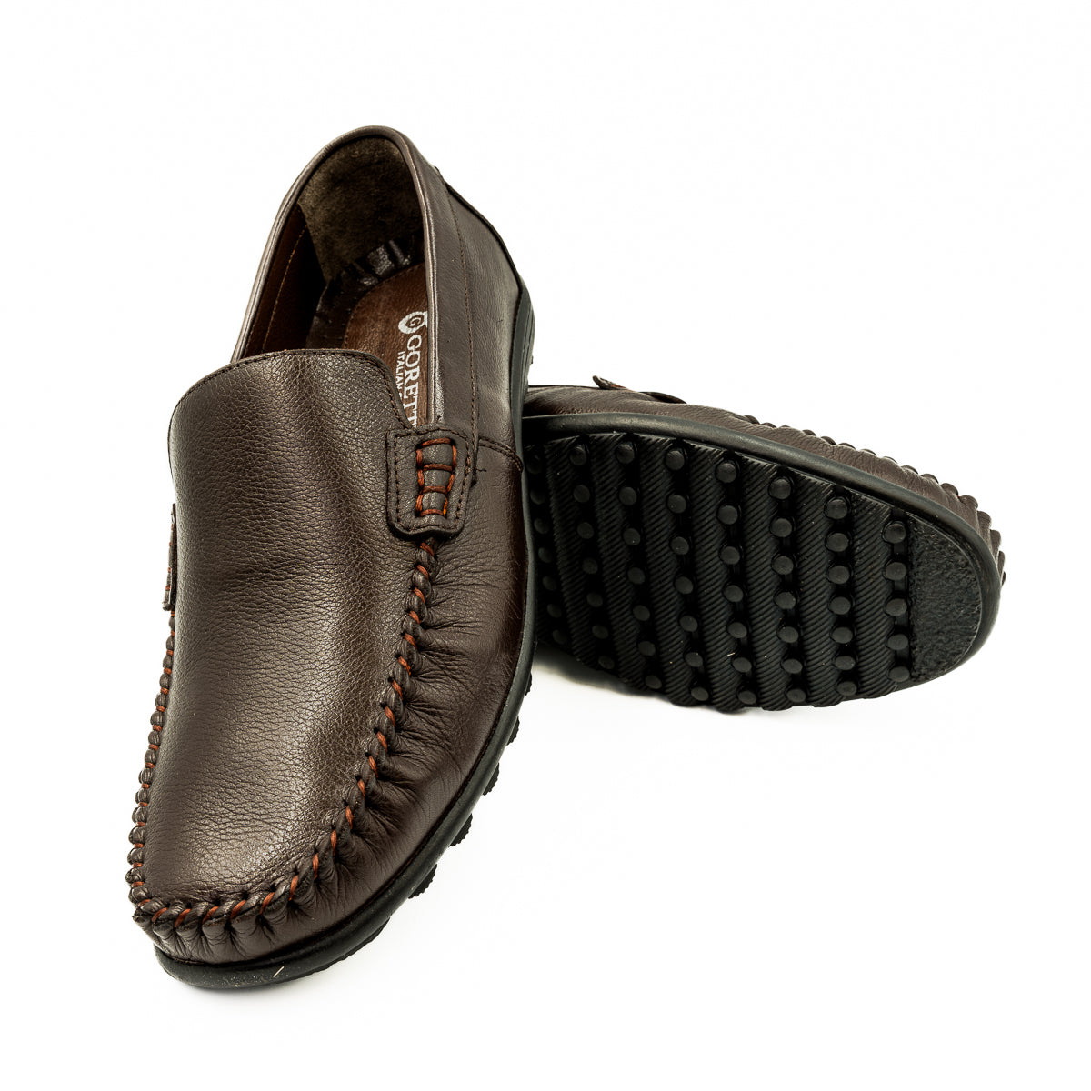 Pantofi Barbati Goretti Din Piele Naturala B 24-1824 maro box 