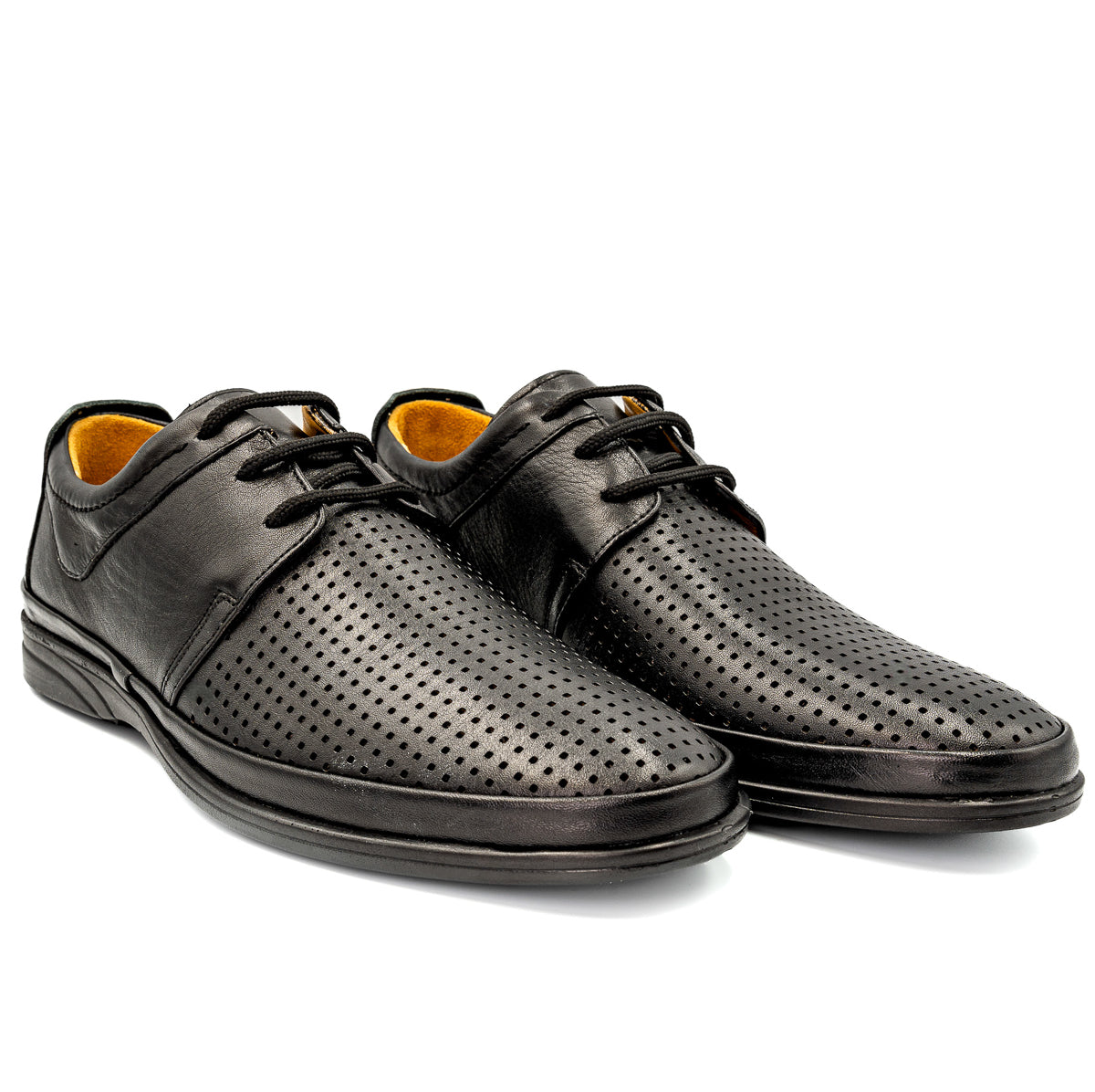 Pantofi barbati casual Goretti, din piele naturala B650 PERFORAT