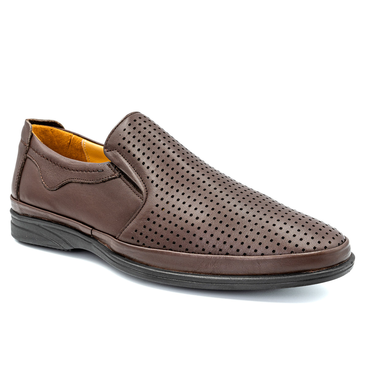 Pantofi barbati casual Goretti, din piele naturala maro B28-651-7