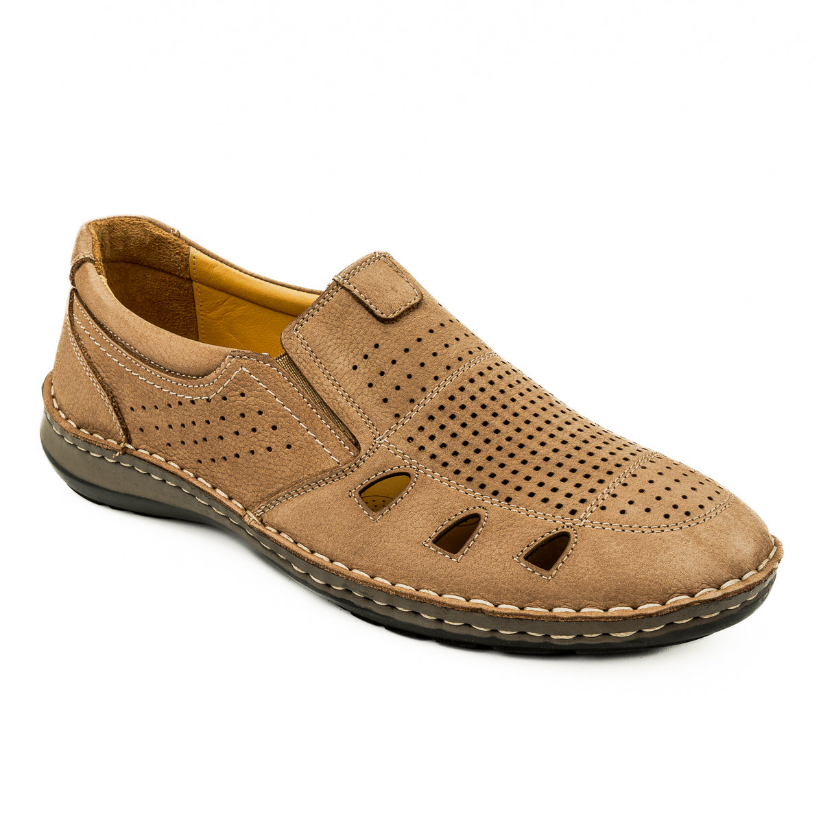 Pantofi Barbati DR JELL'S Din Piele Naturala B 36-GR9990 bej nubuk 