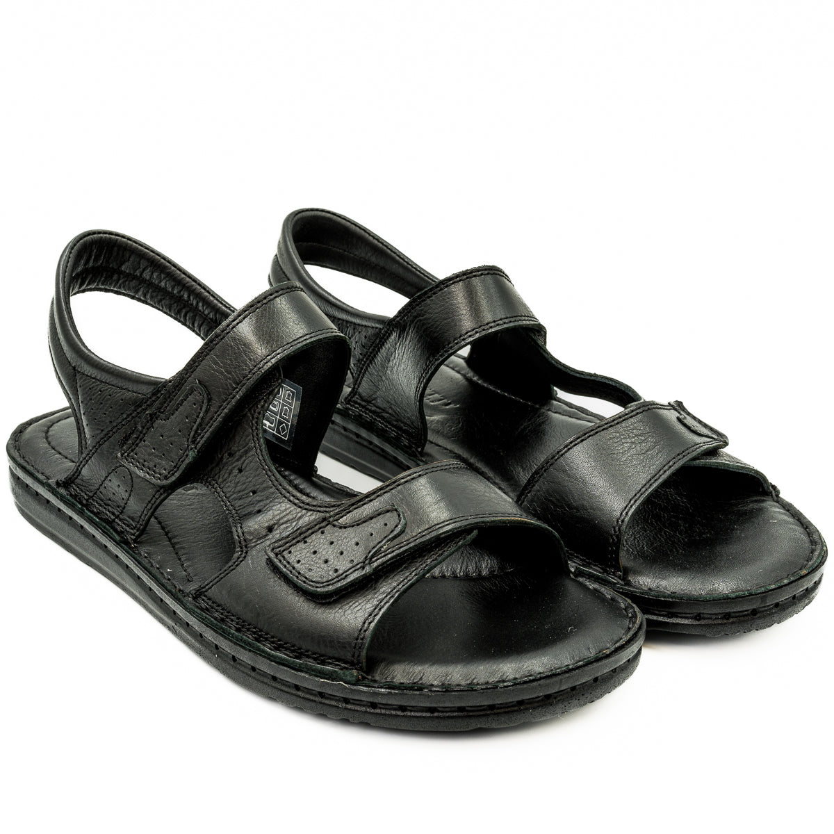  Sandale Barbati Goretti Din piele naturala B 39-G4 negru box  