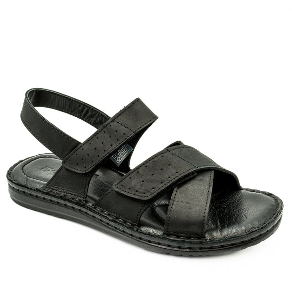 Sandale Barbati Goretti Din piele naturala B 39-E501 negru box 