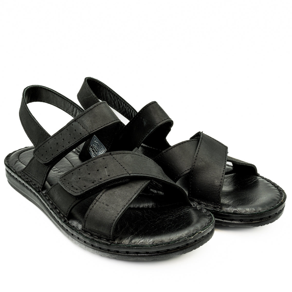 Sandale Barbati Goretti Din piele naturala B 39-E501 negru box 