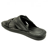 Slapi Barbati Goretti Din piele naturala B 39-E508 negru