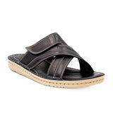 Slapi Barbati Din piele naturala B 39-G130 negru