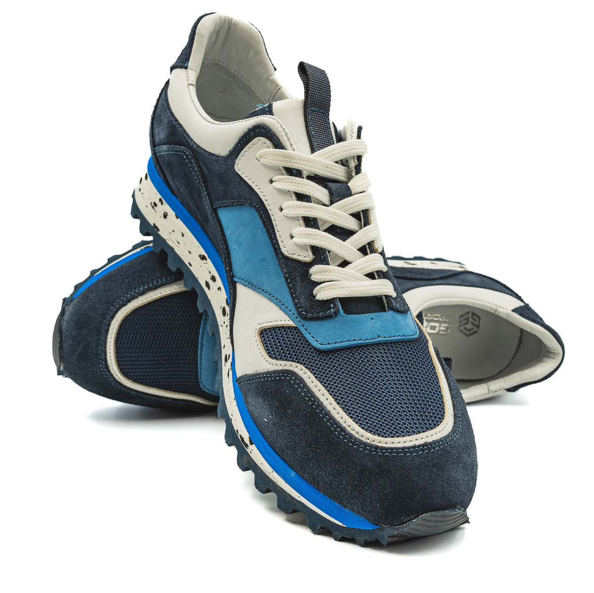 Pantofi barbati Goretti din piele naturala blu - B53-25456-2