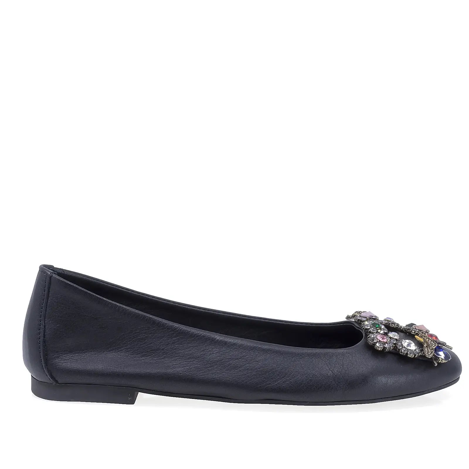 Balerini dama  Anna Viotti piele naturala, D19152, negru