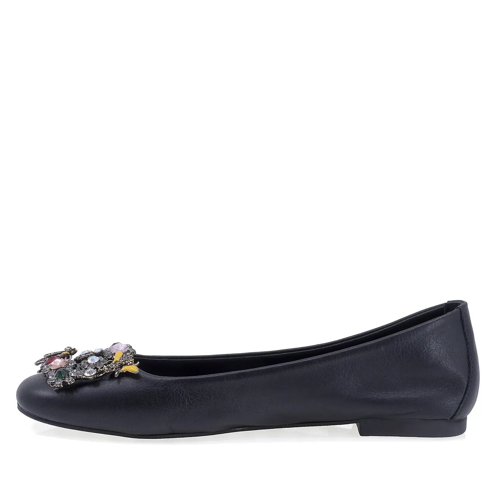 Balerini dama  Anna Viotti piele naturala, D19152, negru