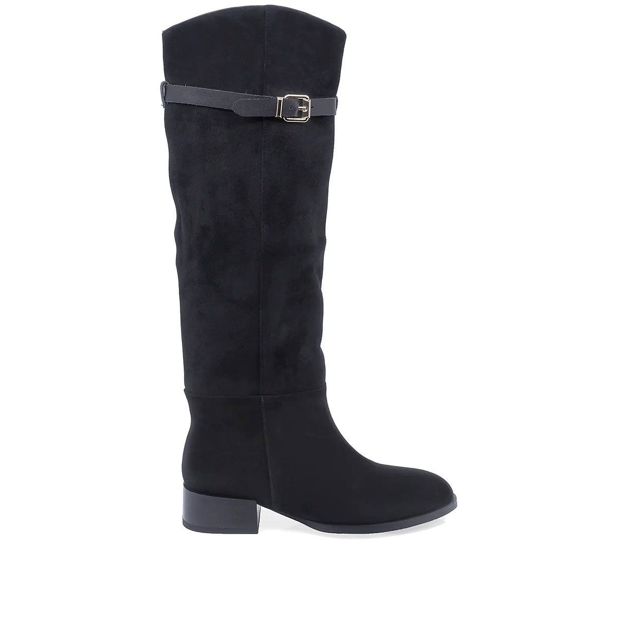 Cizme Dama Casual Anna Viotti Piele Intoarsa D122-P115-735 negre