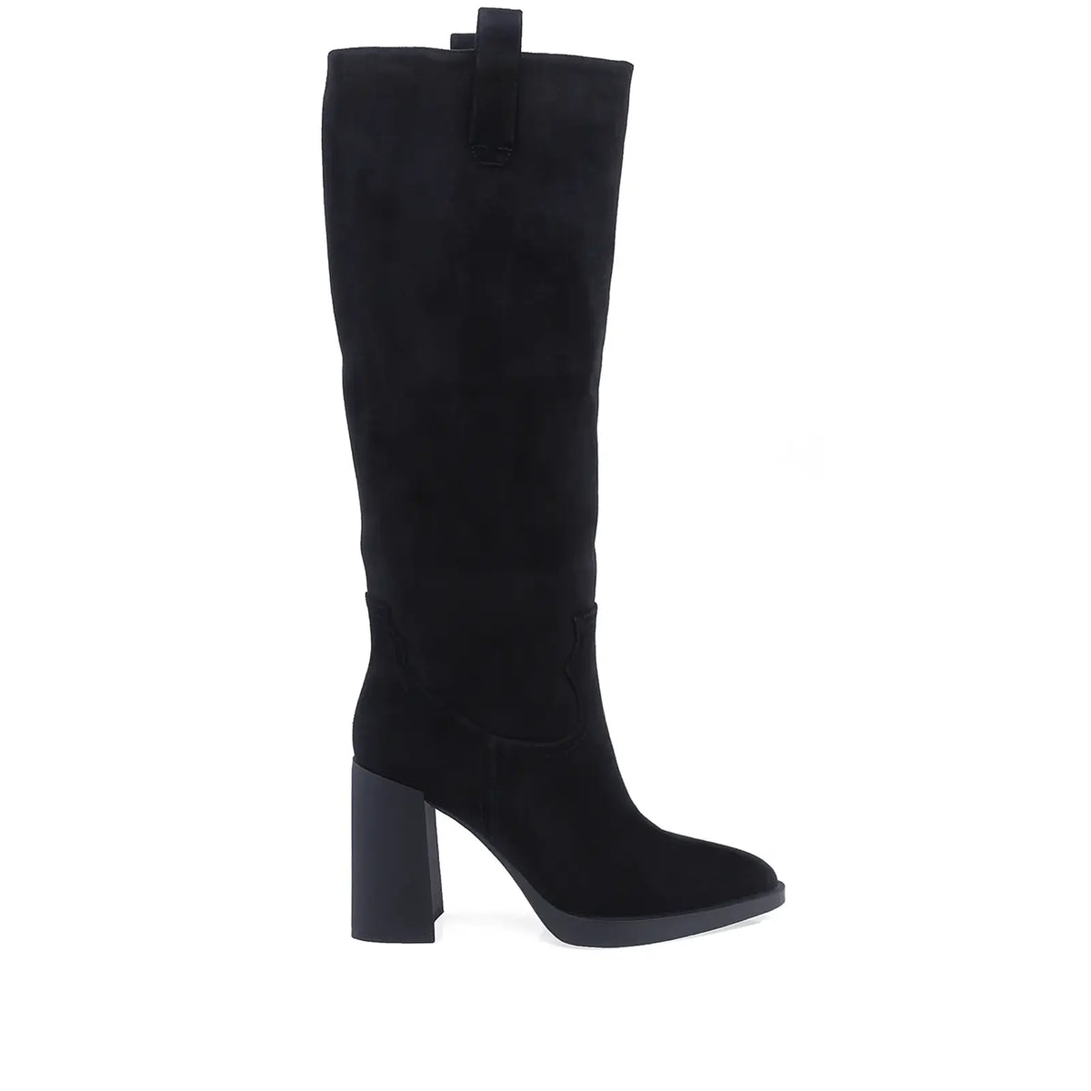 Cizme dama elegante Anna Viotti piele intoarsa D122-P113-236 negre