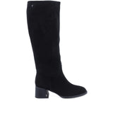 Cizme dama elegante Anna Viotti piele intoarsa D122-P115-699 negre
