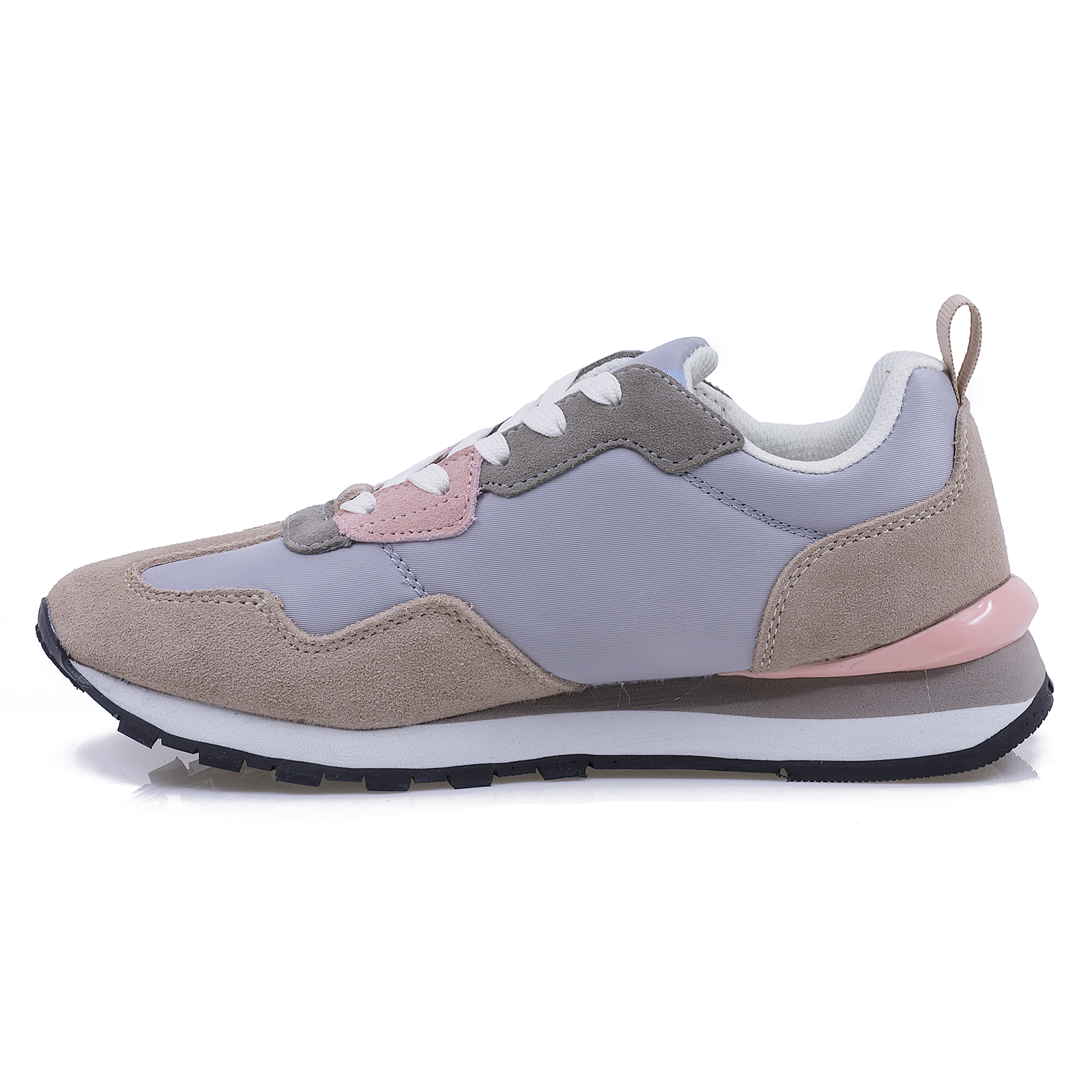 Pantofi dama sport Goretti piele intoarsa D100-CL27368 bej