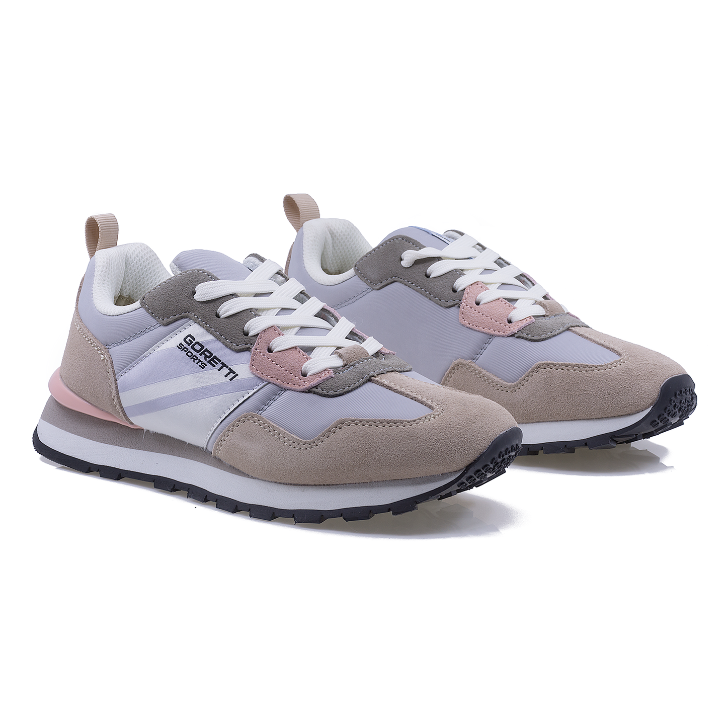 Pantofi dama sport Goretti piele intoarsa D100-CL27368 bej