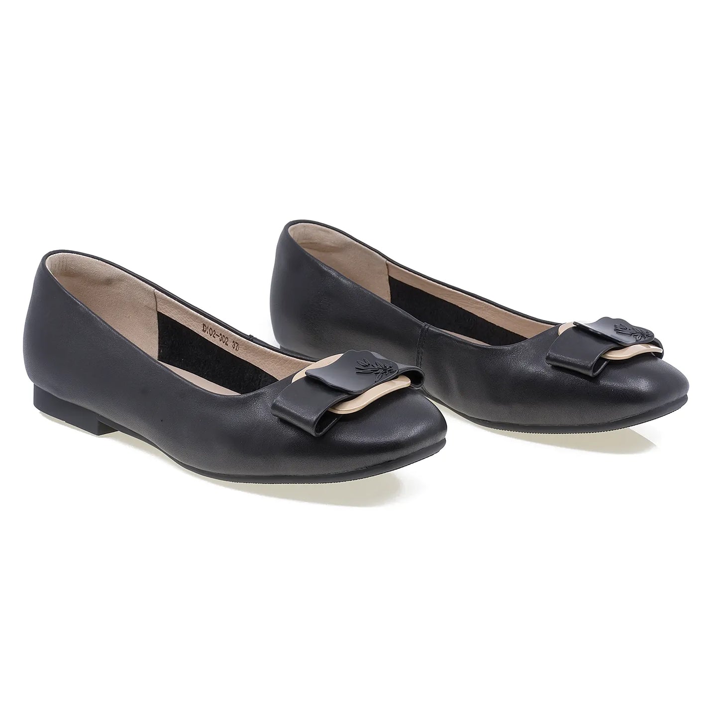 Balerini dama Anna Viotti piele naturala D102-302 negru