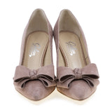 Pantofi dama eleganti din piele intoarsa Guban D1258 maro-3