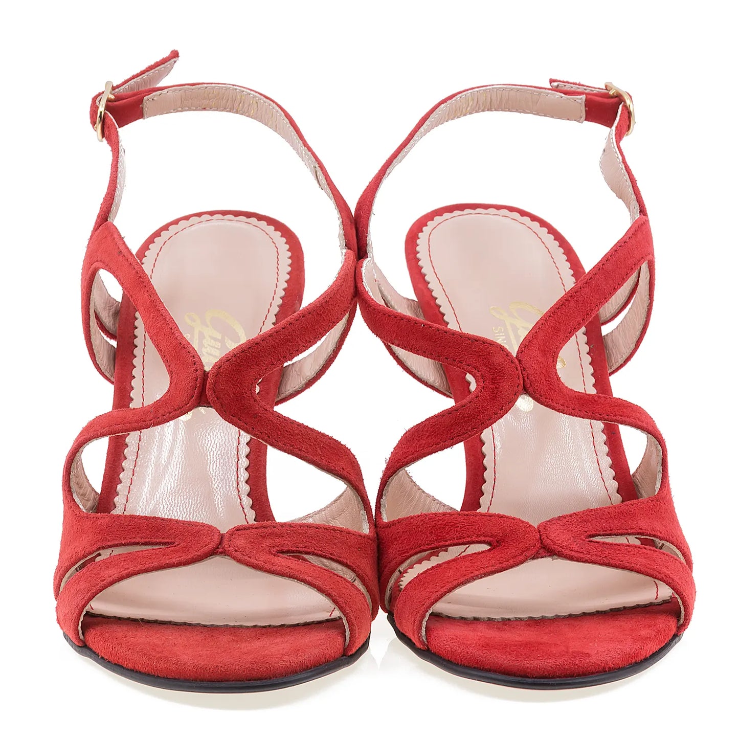 Sandale dama din piele Intoarsa Guban D1337 rosu-3