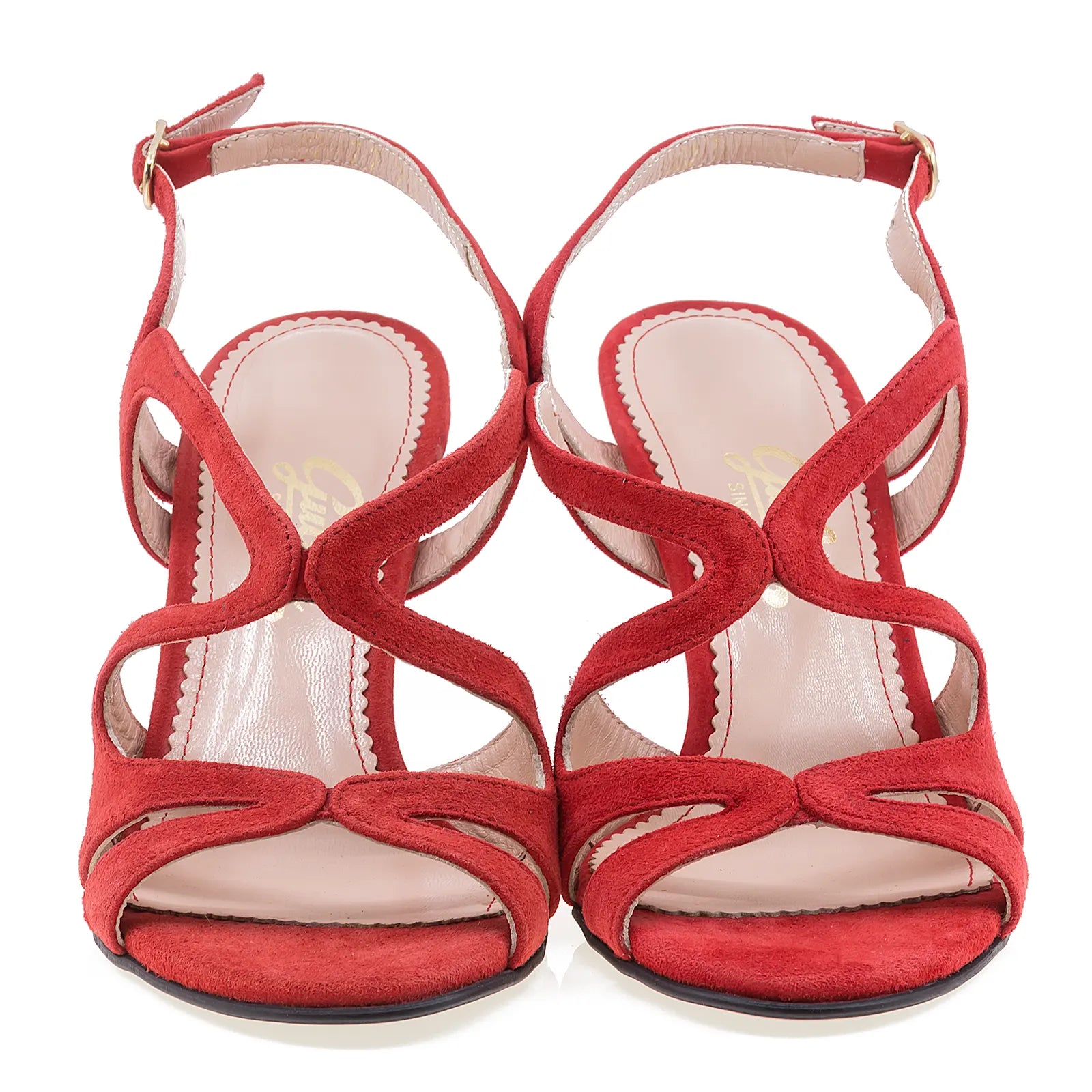 Sandale dama din piele Intoarsa Guban D1337 rosu-3