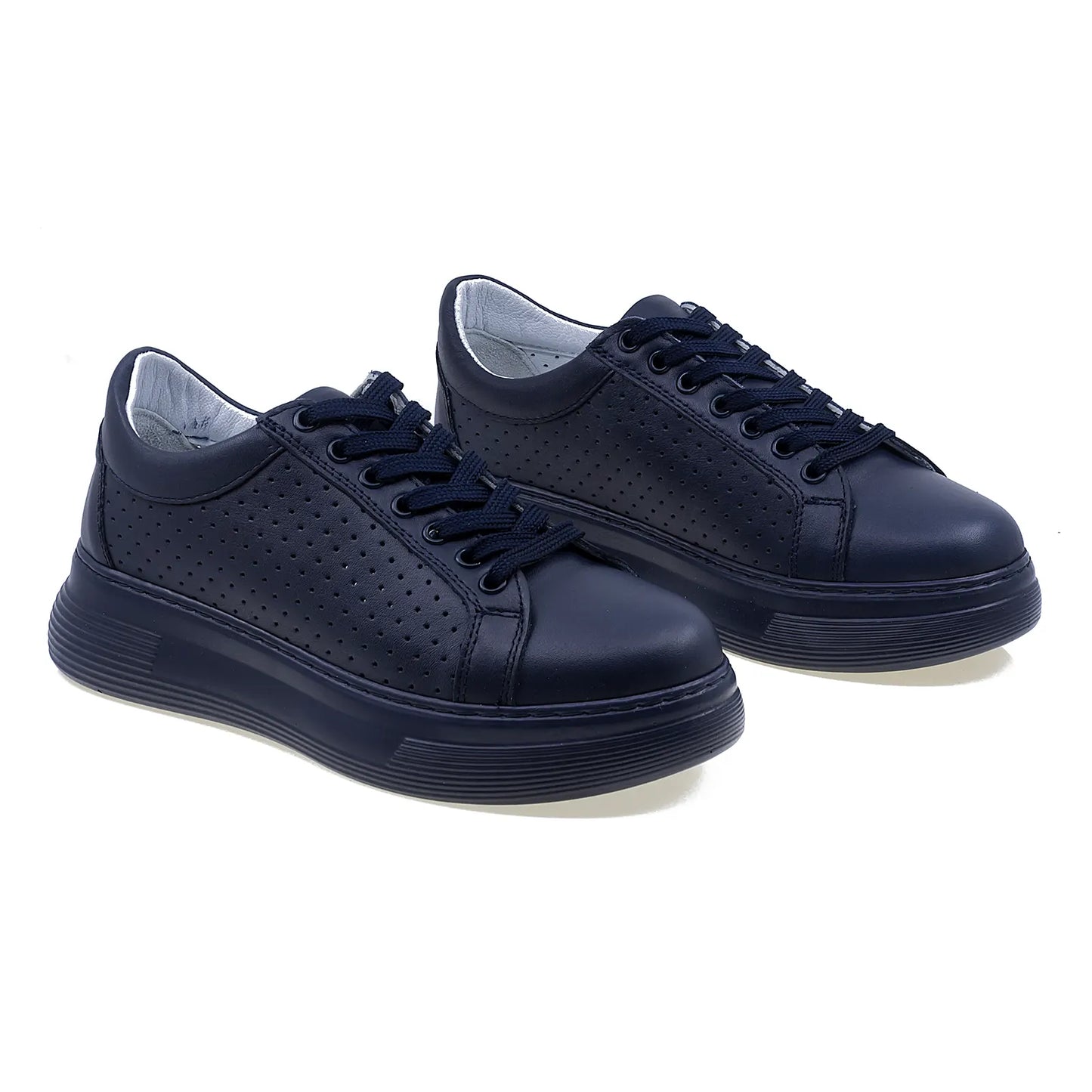 Pantofi dama casual Anna Viotti piele naturala D16-451 bleumarin