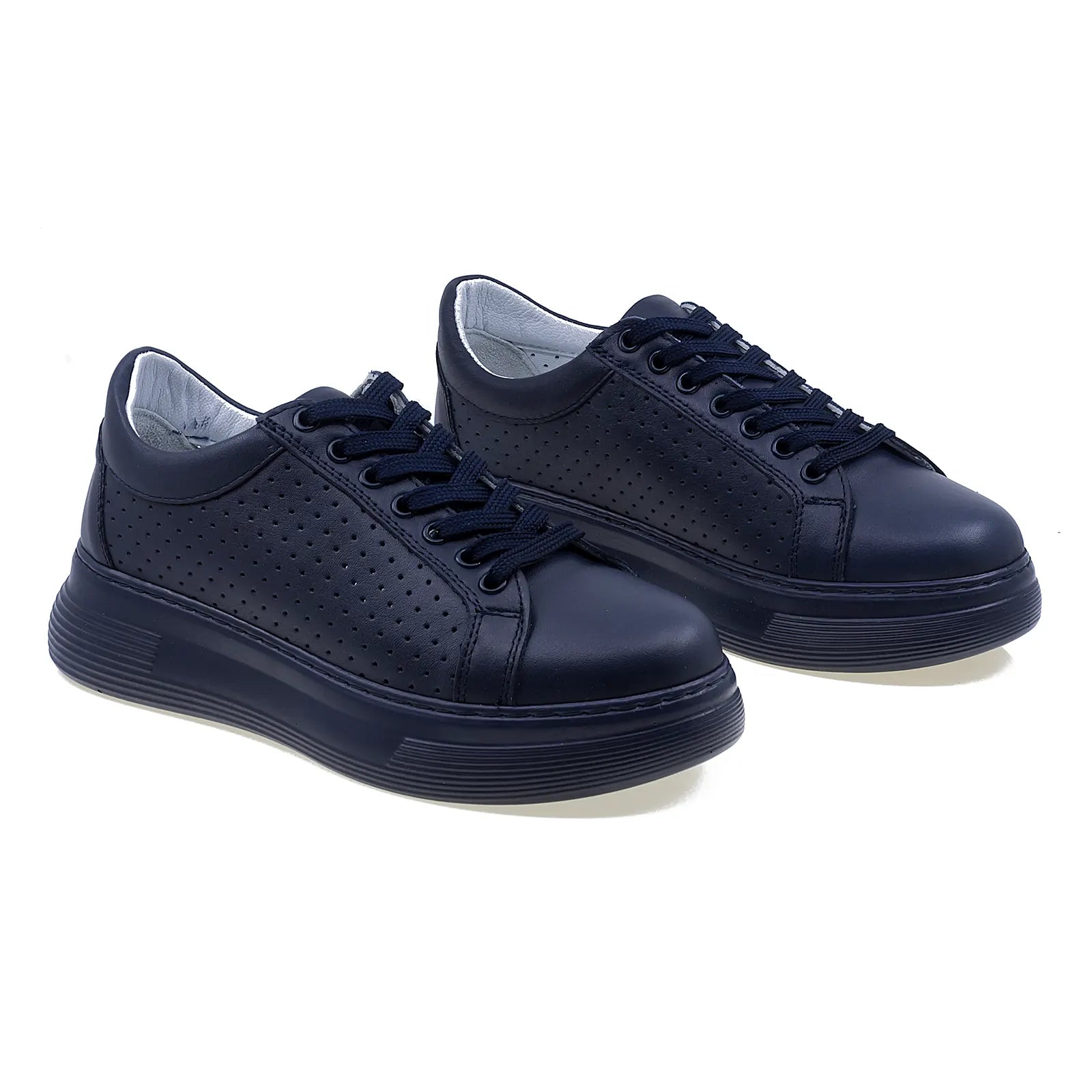 Pantofi dama casual Anna Viotti piele naturala D16-451 bleumarin