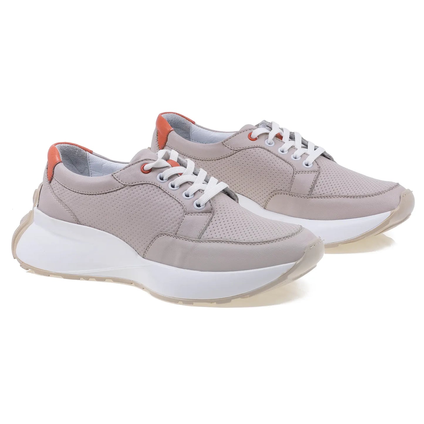 Pantofi dama casual Anna Viotti piele naturala D16-703 gri deschis