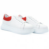 Pantofi dama Anna Viotti din piele naturala D 812 alb rosu 