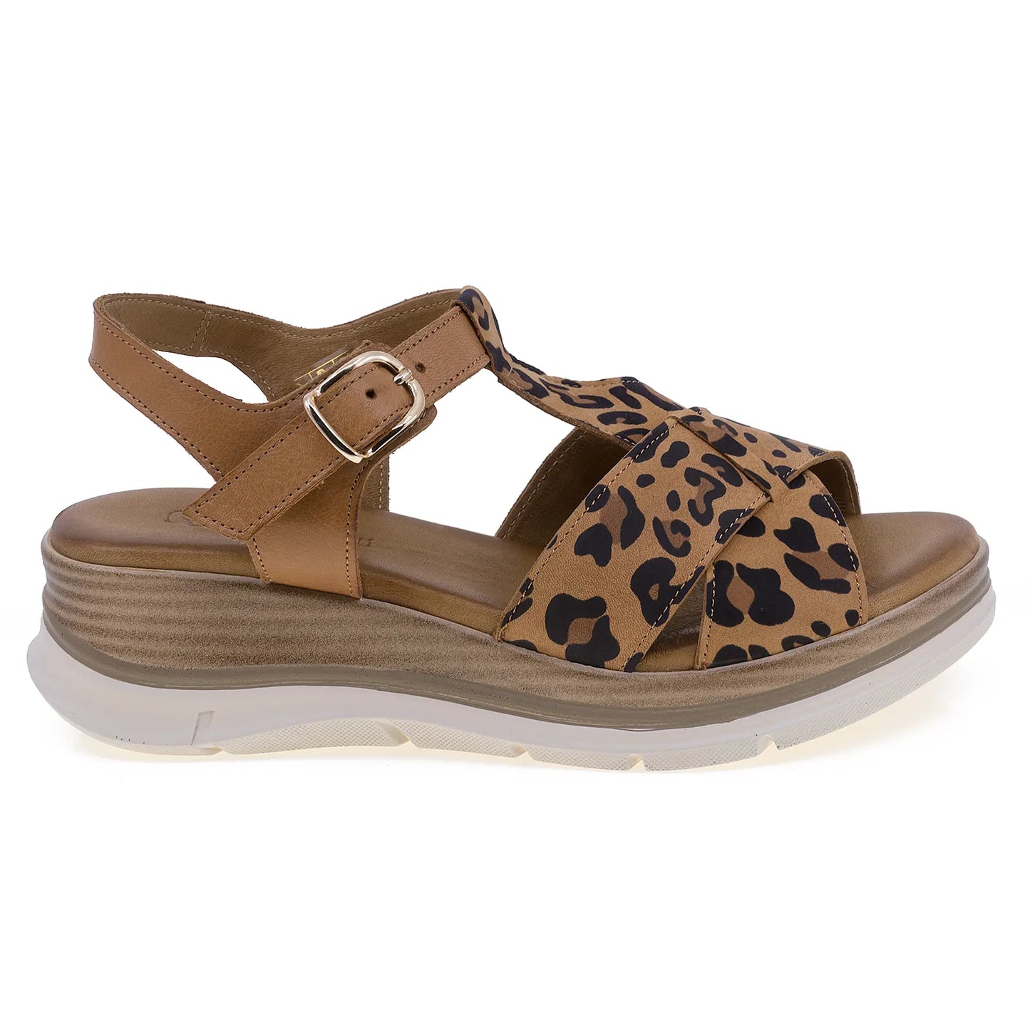 Sandale dama casual Anna Viotti piele naturala D20-H2987 coniac