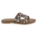 Papuci dama casual Anna Viotti piele naturala D20-H2989 leopard