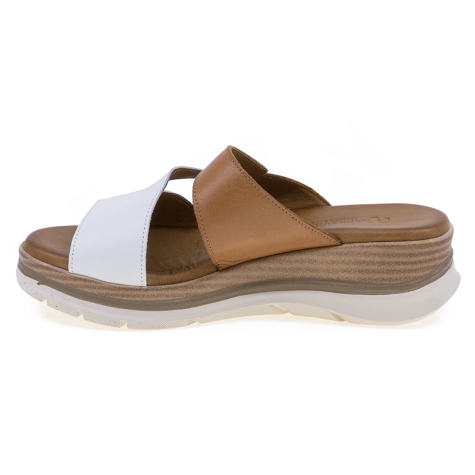 Papuci dama casual Anna Viotti piele naturala D20-H3002 coniac