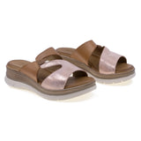 Papuci dama casual Anna Viotti piele naturala D20-H3002 auriu