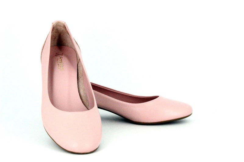 Balerini dama Anna Viotti Roz Pal din piele naturala