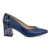 Pantofi dama eleganti Anna Viotti din piele naturala D2167 bleumarin