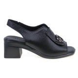 Sandale damă Anna Viotti D22-S502 negre din piele naturală, vedere laterală dreapta