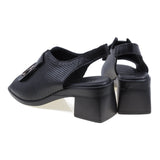 Sandale perforate Anna Viotti D22-S502 negre, vedere spate