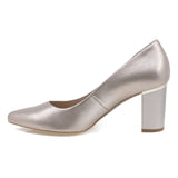 Pantofi dama eleganti Anna Viotti din piele naturala D2208 auriu-2