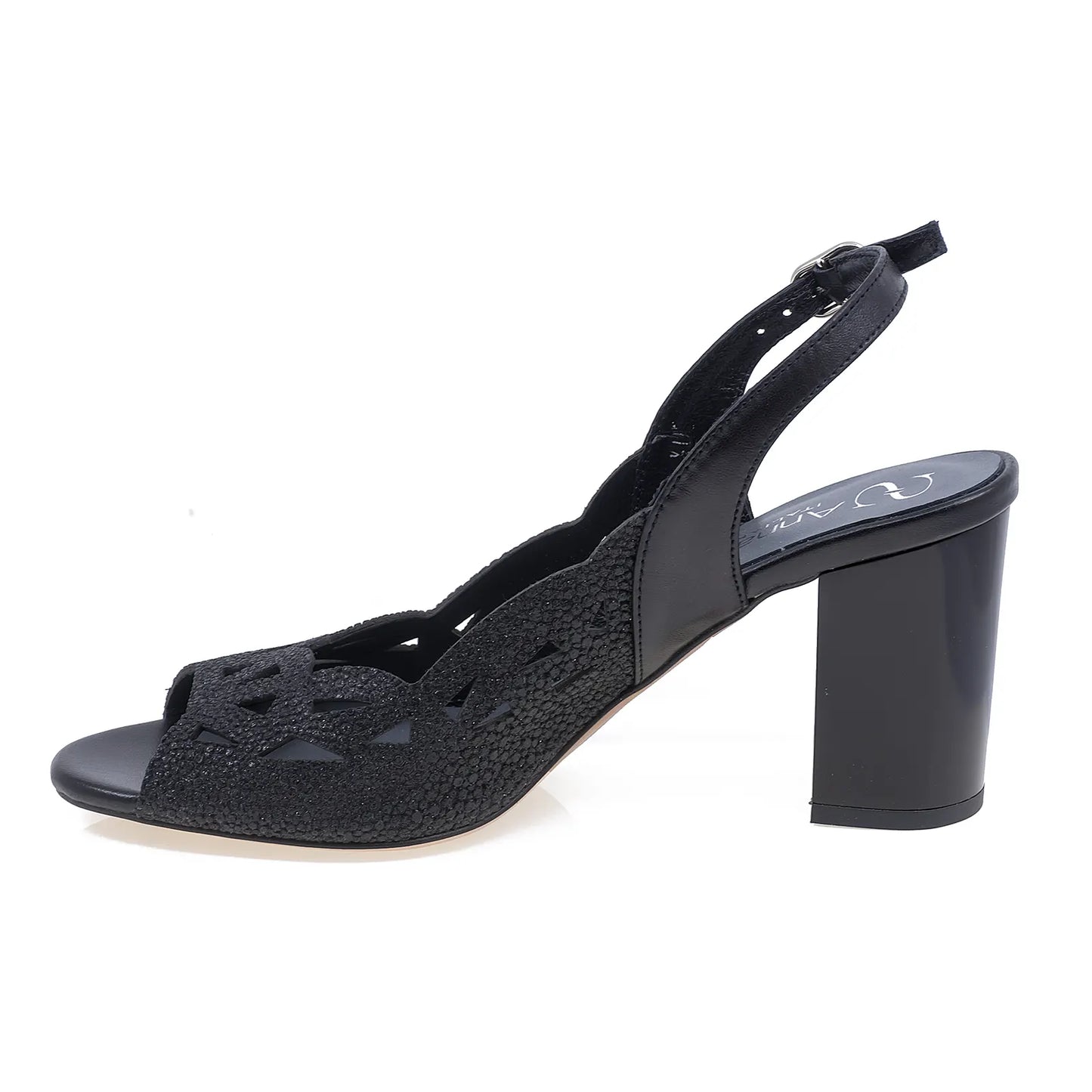 Sandale dama elegante Anna Viotti piele naturala D2334 negru