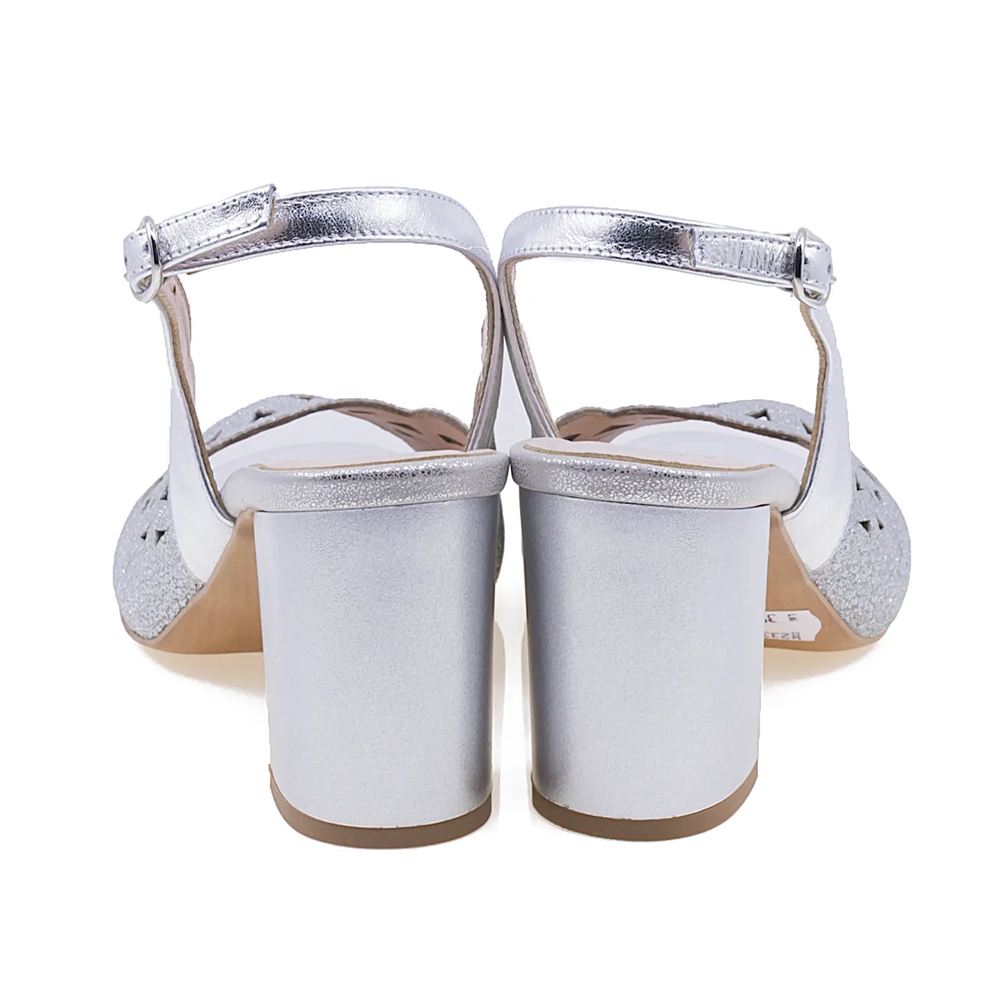 Sandale dama elegante Anna Viotti din piele naturala D2334 argintiu-4