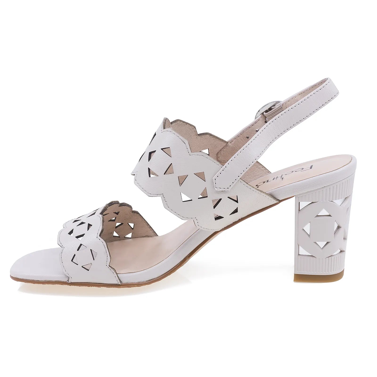 Sandale dama elegante Feeling piele naturala D25-002-02 alb murdar