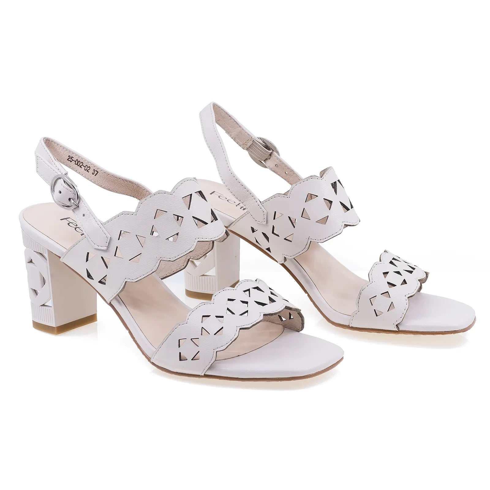 Sandale dama elegante Feeling piele naturala D25-002-02 alb murdar