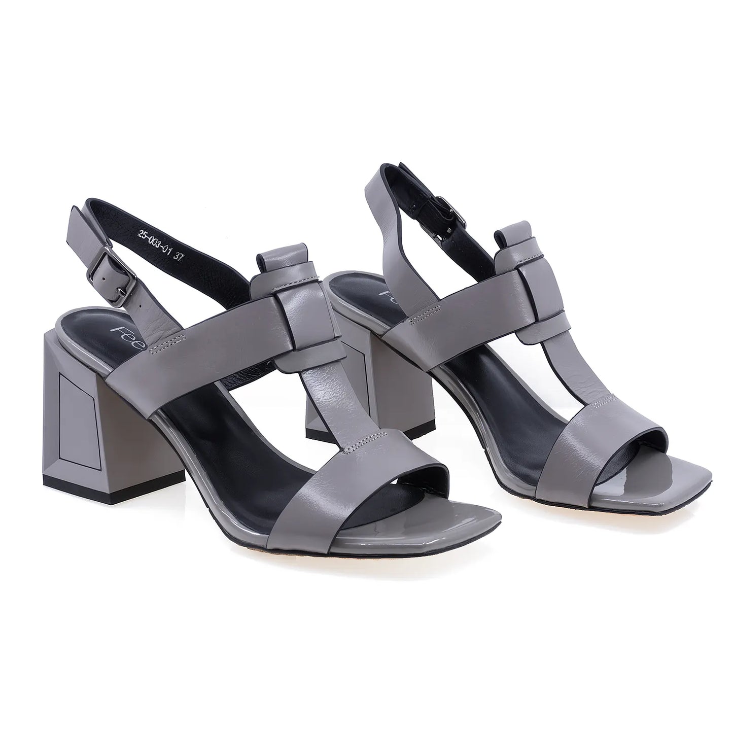 Sandale dama elegante Feeling piele naturala D25-003-01 gri