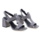 Sandale dama elegante Feeling piele naturala D25-003-01 gri