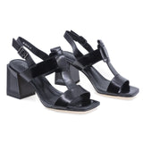 Sandale dama elegante Feeling piele naturala D25-003 negru