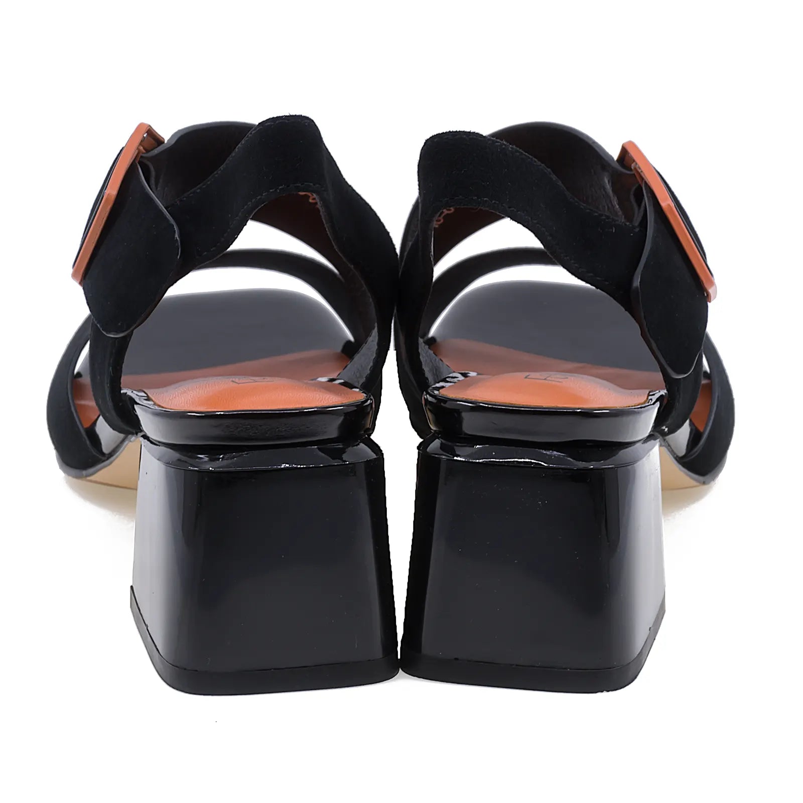 Sandale dama elegante Feeling piele intoarsa D25-010-01 negru