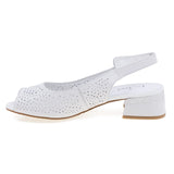 Sandale damă Feeling D25-021-02 – piele albă perforată, vedere laterală stânga