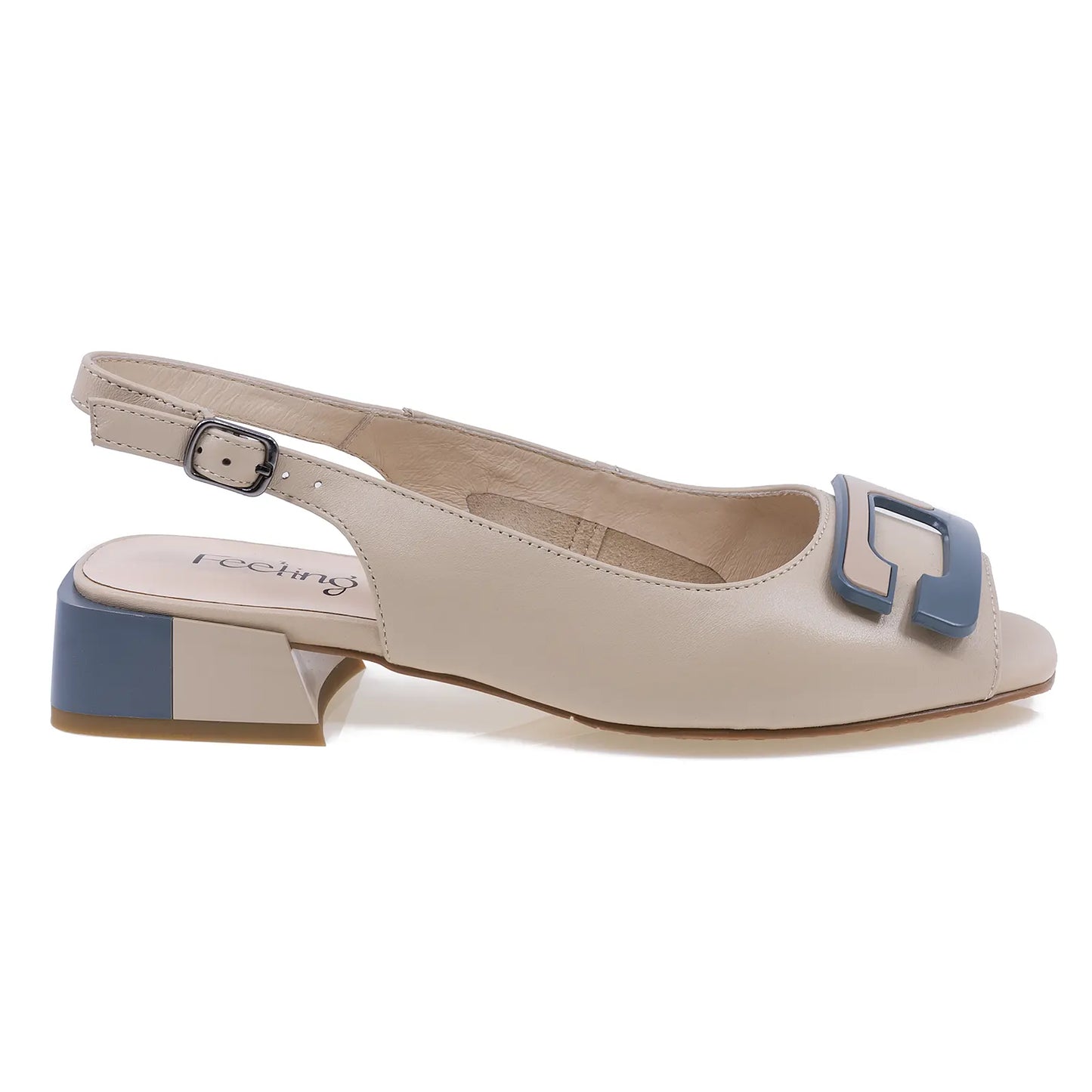 Sandale dama elegante Feeling piele naturala D25-026-02 bej